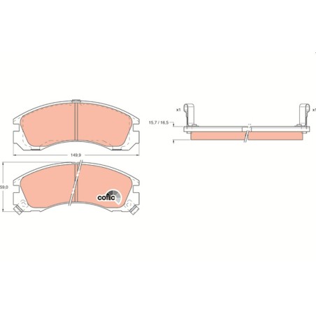 Plaquettes De Frein Avant Pour Peugeot Citroën Dodge Mitsubishi 1620368480