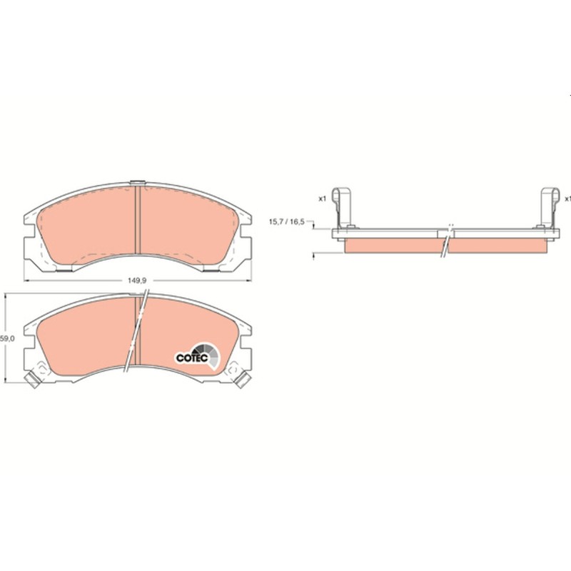 Plaquettes De Frein Avant Pour Peugeot Citroën Dodge Mitsubishi 1620368480