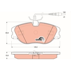 Plaquettes De Frein Avant Pour Peugeot Fiat Citroën Lancia 1617249280 71752992