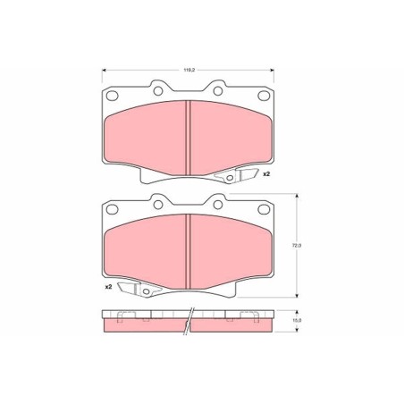 Plaquettes De Frein Avant Pour Toyota 4 Runner Hilux III VI Land Cruiser 80 LX