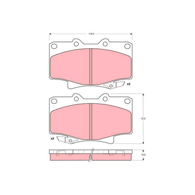 Plaquettes De Frein Avant Pour Toyota 4 Runner Hilux III VI Land Cruiser 80 LX