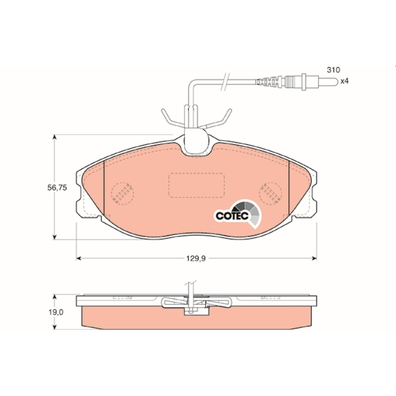 Plaquettes De Frein Avant Pour Peugeot 406 425132 425160