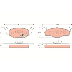 Plaquettes De Frein Avant Pour VW Golf II III Polo Vento Seat Cordoba Ibiza II