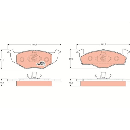 Plaquettes De Frein Avant Pour VW Golf II III Polo Vento Seat Cordoba Ibiza II