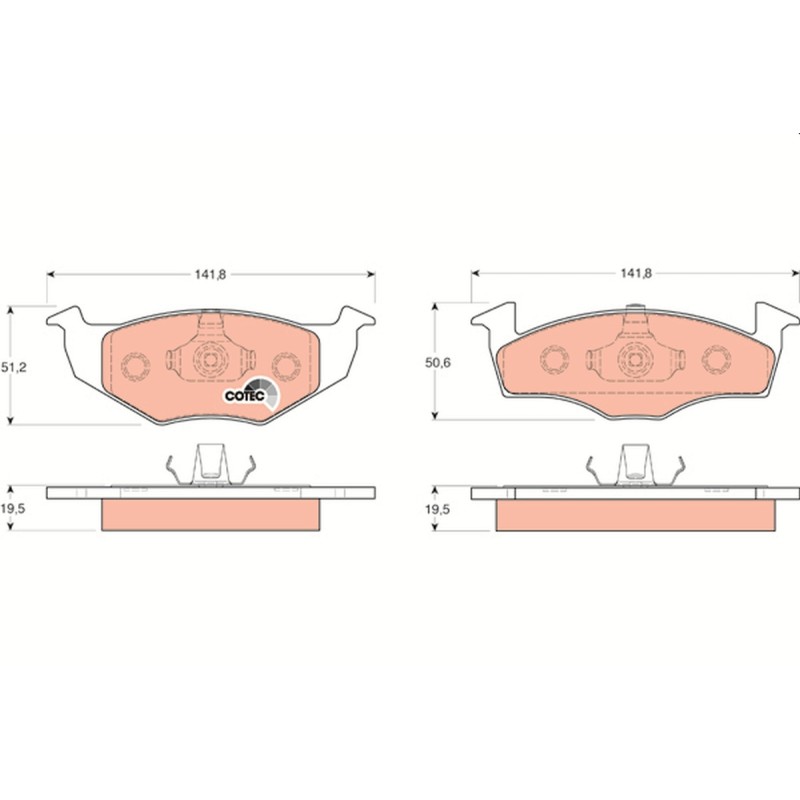 Plaquettes De Frein Avant Pour VW Golf II III Polo Vento Seat Cordoba Ibiza II