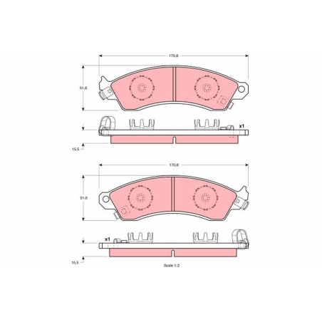 Plaquettes De Frein Avant Pour Chevrolet Ford USA Pontiac 10104485 12518935