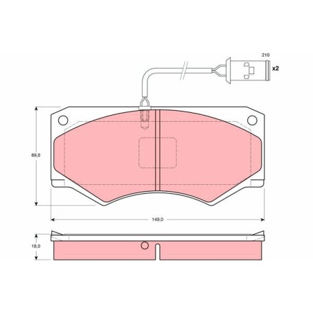Plaquettes De Frein Avant Pour Iveco Daily II 1906040 1906430