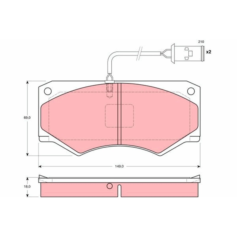 Plaquettes De Frein Avant Pour Iveco Daily II 1906040 1906430