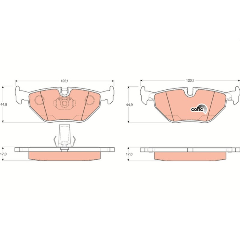 Plaquettes De Frein Arrière Pour BMW Série 5 E39 1163395 2157591 2157592
