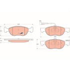 Plaquettes De Frein Avant Pour Fiat Barchetta Brava Bravo I Marea Lancia Dedra