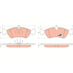 Plaquettes De Frein Avant Pour Opel Chevrolet Vauxhall 1605089 1605911 90511162
