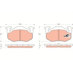 Plaquettes De Frein Arrière Pour Peugeot Renault 9 11 Citroën MERCEDES 425257