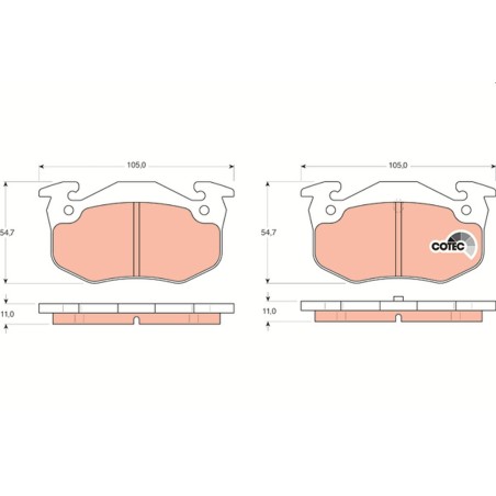 Plaquettes De Frein Arrière Pour Peugeot Renault 9 11 Citroën MERCEDES 425257