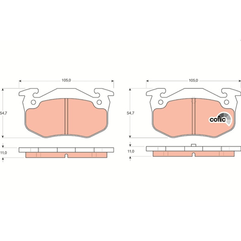Plaquettes De Frein Arrière Pour Peugeot Renault 9 11 Citroën MERCEDES 425257