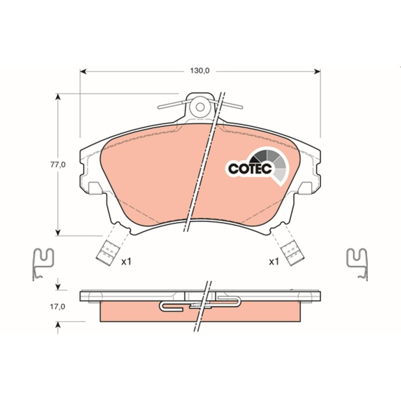Plaquettes De Frein Avant Pour Mitsubishi Carisma Colt VI Volvo S40 I V40