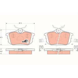 Plaquettes De Frein Arrière Pour Mitsubishi Proton Smart Volvo M620770 3345678