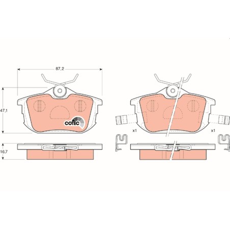 Plaquettes De Frein Arrière Pour Mitsubishi Proton Smart Volvo M620770 3345678