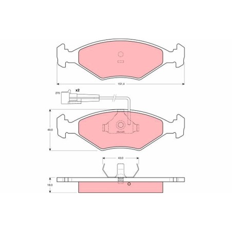 Plaquettes De Frein Avant Pour Fiat Elba Fiorino 5894112 71738154