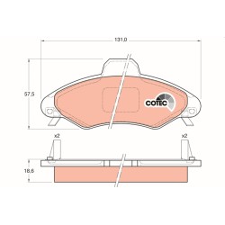 Plaquettes De Frein Avant Pour Ford Escort V VI Orion III 97AG-2K021-BA