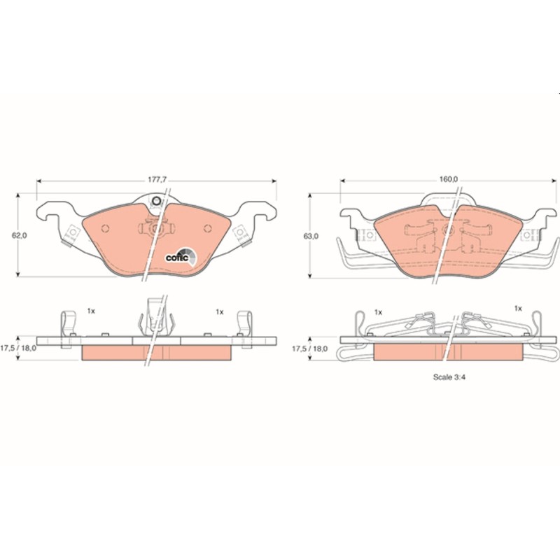 Plaquettes De Frein Avant Pour Opel Chevrolet Vauxhall 93184519 90544025 9195144