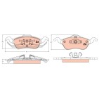 Plaquettes De Frein Avant Pour Ford Focus Turnier 98AB-2K021-AD 98AX-2K021-AD