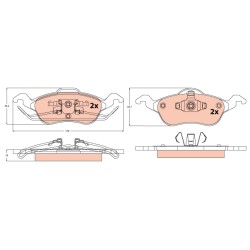 Plaquettes De Frein Avant Pour Ford Focus Turnier 98AB-2K021-AD 98AX-2K021-AD
