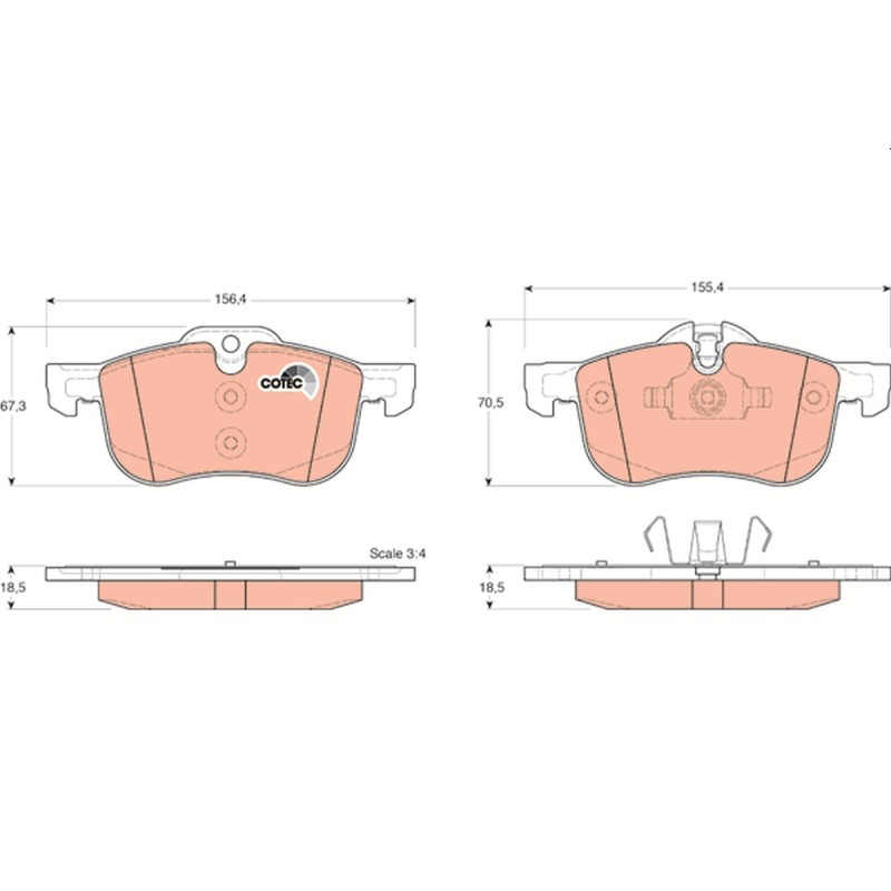Plaquettes De Frein Avant Pour MG MG 6 ZT ZT- T Rover 75 Tourer
