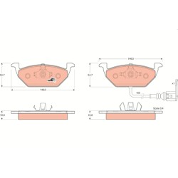 Plaquettes De Frein Avant Pour VW Beetle Bora Audi Seat Skoda 1K0698151M
