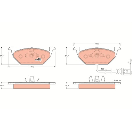 Plaquettes De Frein Avant Pour VW Beetle Bora Audi Seat Skoda 1K0698151M