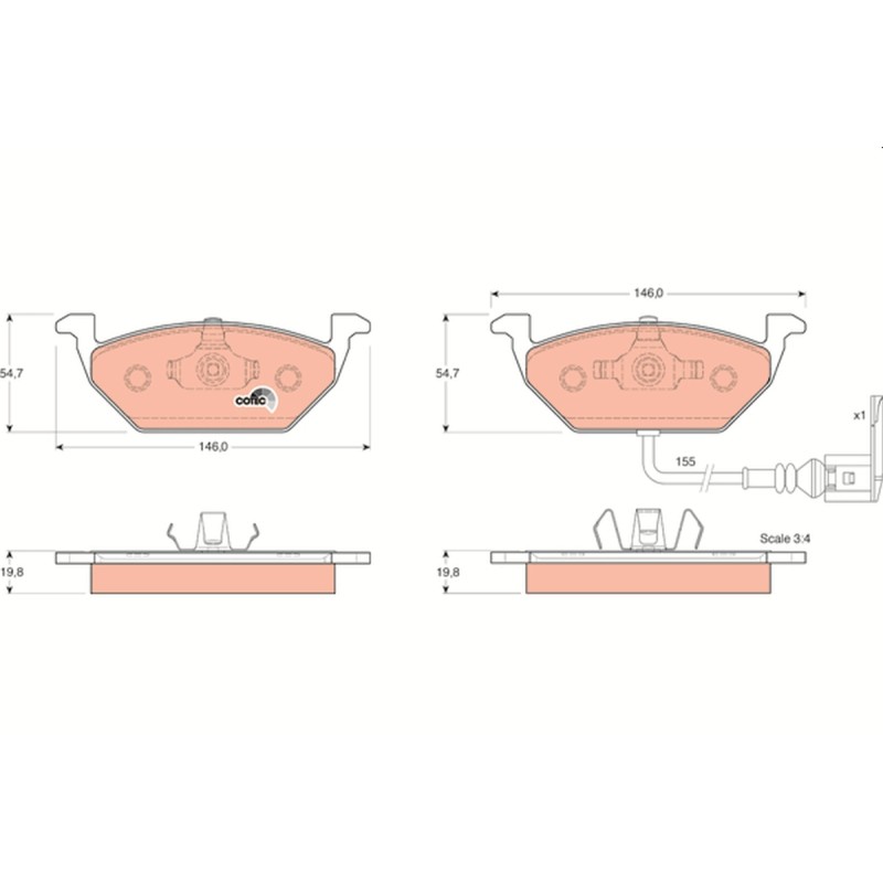 Plaquettes De Frein Avant Pour VW Beetle Bora Audi Seat Skoda 1K0698151M