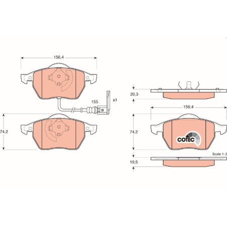 Plaquettes De Frein Avant Pour VW Bora Audi Seat Skoda 1J0615105AE 1J0615106AD