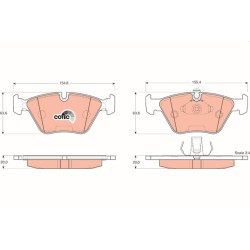 Plaquettes De Frein Avant Pour BMW Série 3 E46 5 E39 34116761278 34116761280