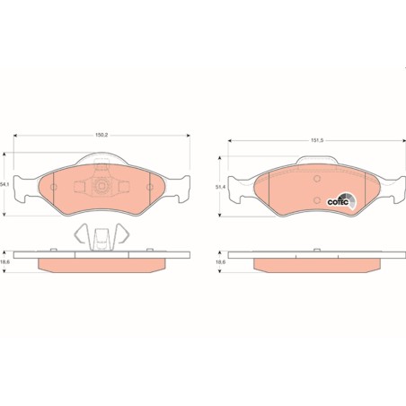 Plaquettes De Frein Avant Pour Ford Courier Pick-up Escort VI Fiesta III IV KA