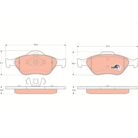 Plaquettes De Frein Avant Pour Ford Ford USA Mazda 1359884 DDY23328Z9C 1521328