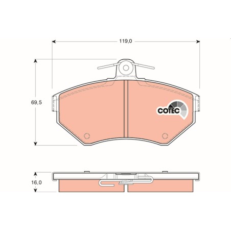 Plaquettes De Frein Avant Pour VW Caddy II Golf III IV Lupo Passat Polo Vento
