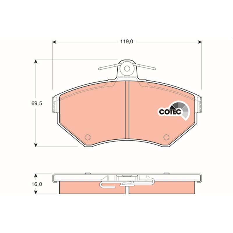 Plaquettes De Frein Avant Pour VW Caddy II Golf III IV Lupo Passat Polo Vento