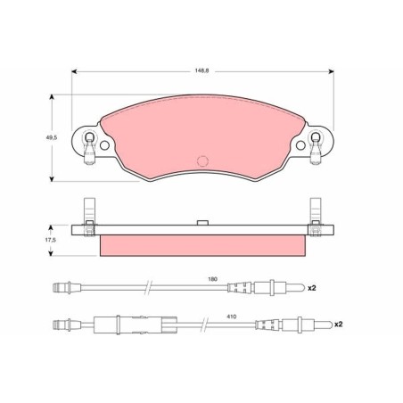 Plaquettes De Frein Avant Pour Citroën C5 I II 425214 425287