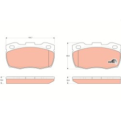 Plaquettes De Frein Avant Pour Land Rover Defender Cabrio Pick-up Station Wagon