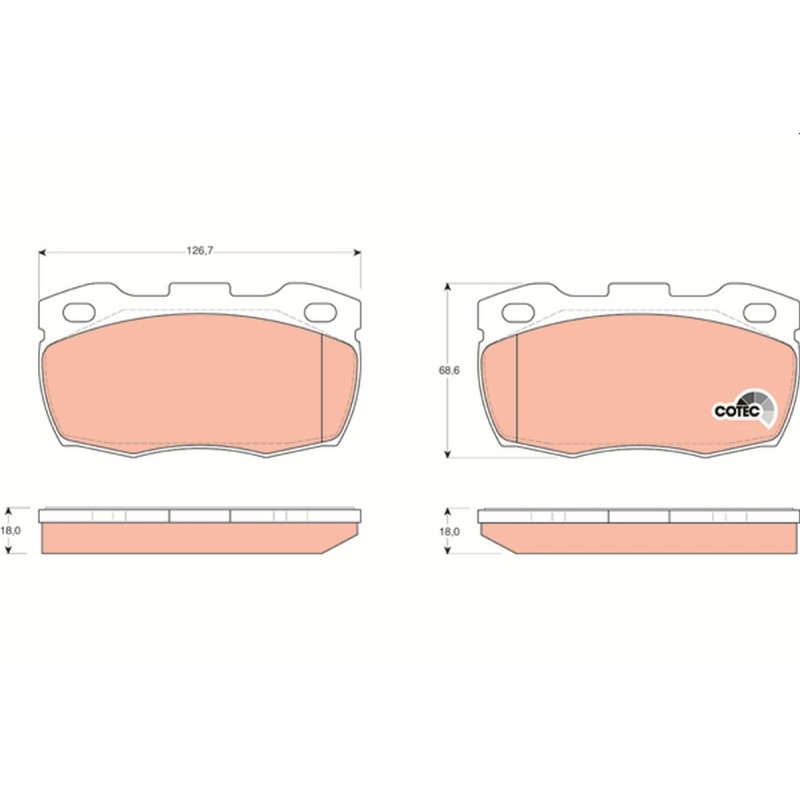 Plaquettes De Frein Avant Pour Land Rover Defender Cabrio Pick-up Station Wagon