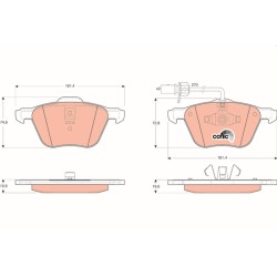 Plaquettes De Frein Avant Pour VW Seat Ford 7M3698151A 1109014 1133446 1237133