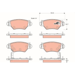 Plaquettes De Frein Arrière Pour Opel Chevrolet Vauxhall 09195641 9195685