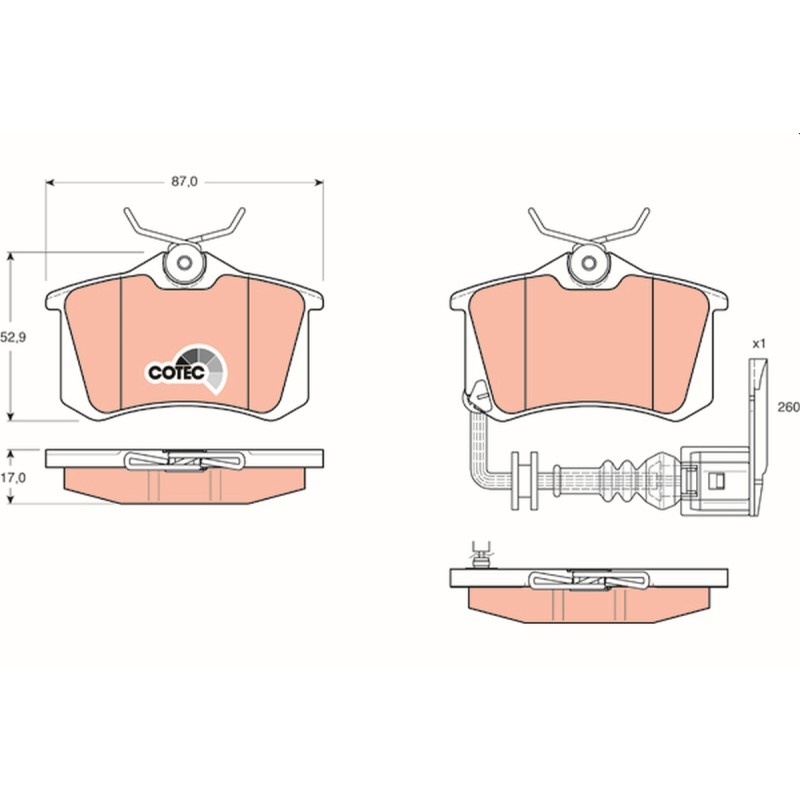 Plaquettes De Frein Arrière Pour VW Polo Seat Arosa Skoda 6Q0698451B 6Q0698451