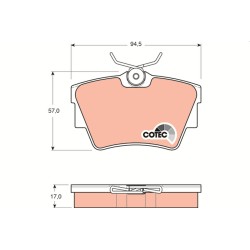 Plaquettes De Frein Arrière Pour Renault Opel Fiat Nissan 440607091R 1605199