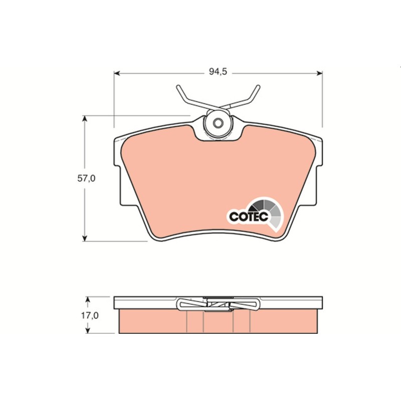 Plaquettes De Frein Arrière Pour Renault Opel Fiat Nissan 440607091R 1605199