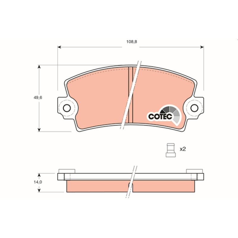 Plaquettes De Frein Avant Pour Peugeot Renault 12 Dacia Fiat 424567 6025071188