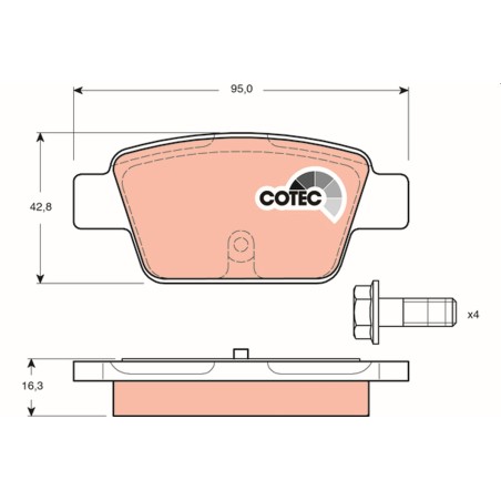 Plaquettes De Frein Arrière Pour Fiat Alfa Romeo Lancia 0000071765051 71769094