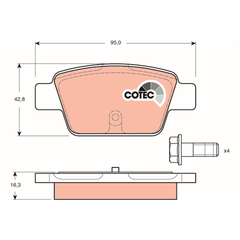 Plaquettes De Frein Arrière Pour Fiat Alfa Romeo Lancia 0000071765051 71769094