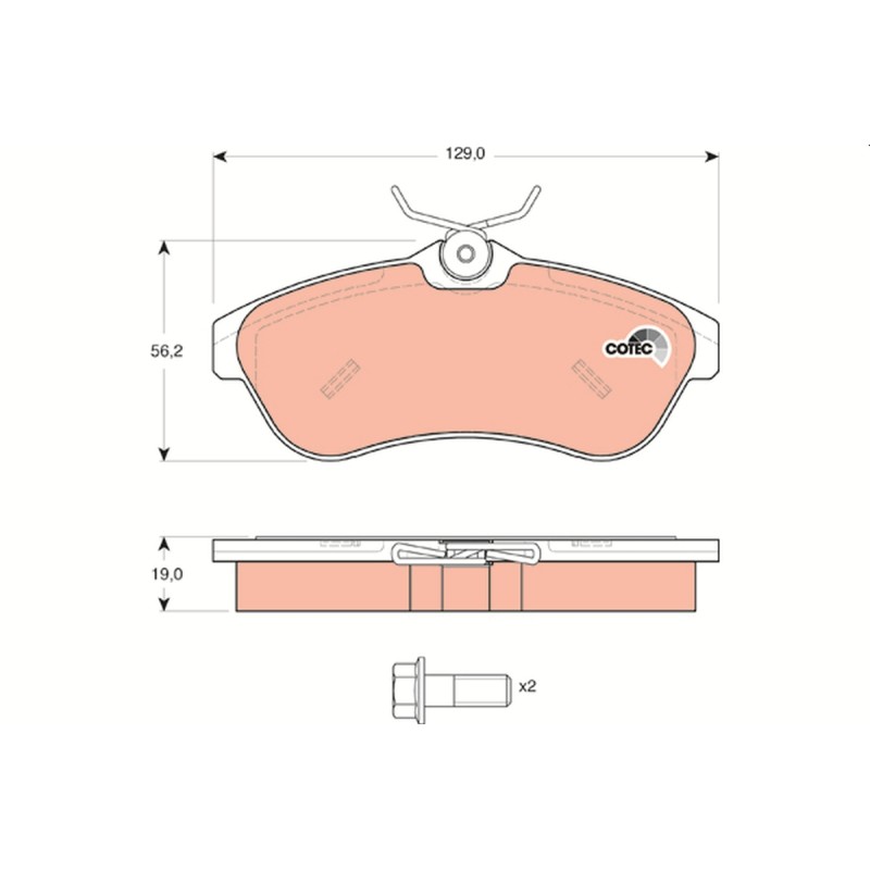 Plaquettes De Frein Avant Pour Citroën C2 C3 I E.GO Life