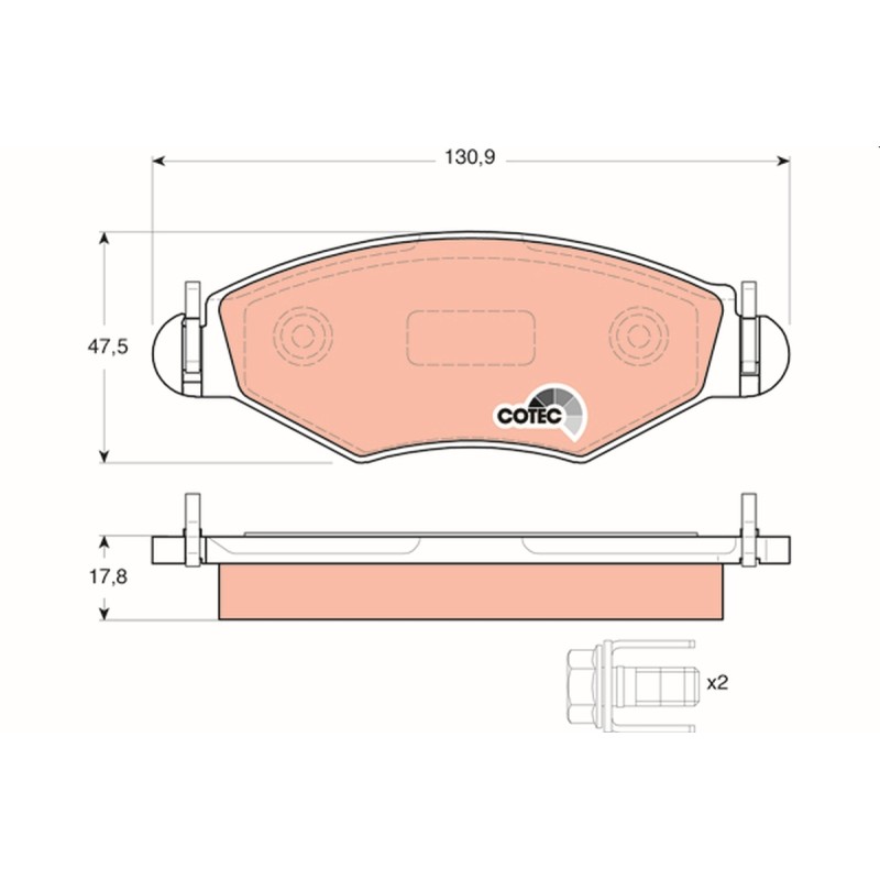 Plaquettes De Frein Avant Pour Peugeot 206 206+ 425212 425228 425302 425303
