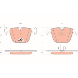 Plaquettes De Frein Arrière Pour BMW Bentley Rolls-Royce 34110301476